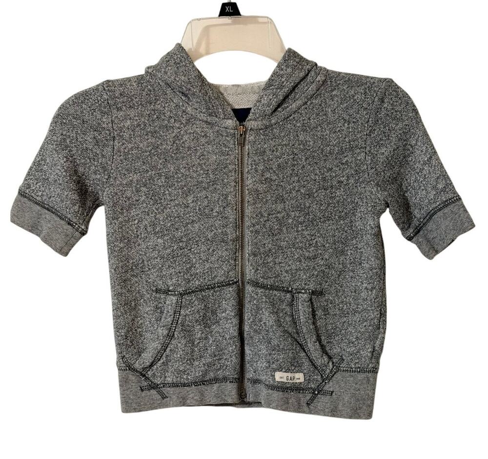 GAP Kids Marled short-sleeve hoodie Size Small